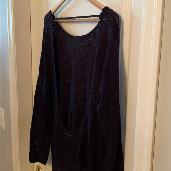 Garage black open back relaxed sweater - Picture 5 of 5